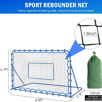 Winthai Soccer Rebounder Net, Quick-Switch Angle Soccer Training for Control, Passing Practice, Easy Setup Rebounder Gifts Aids & Equipment for Kids,Teens & Adults Soccer Accessories Summerwins