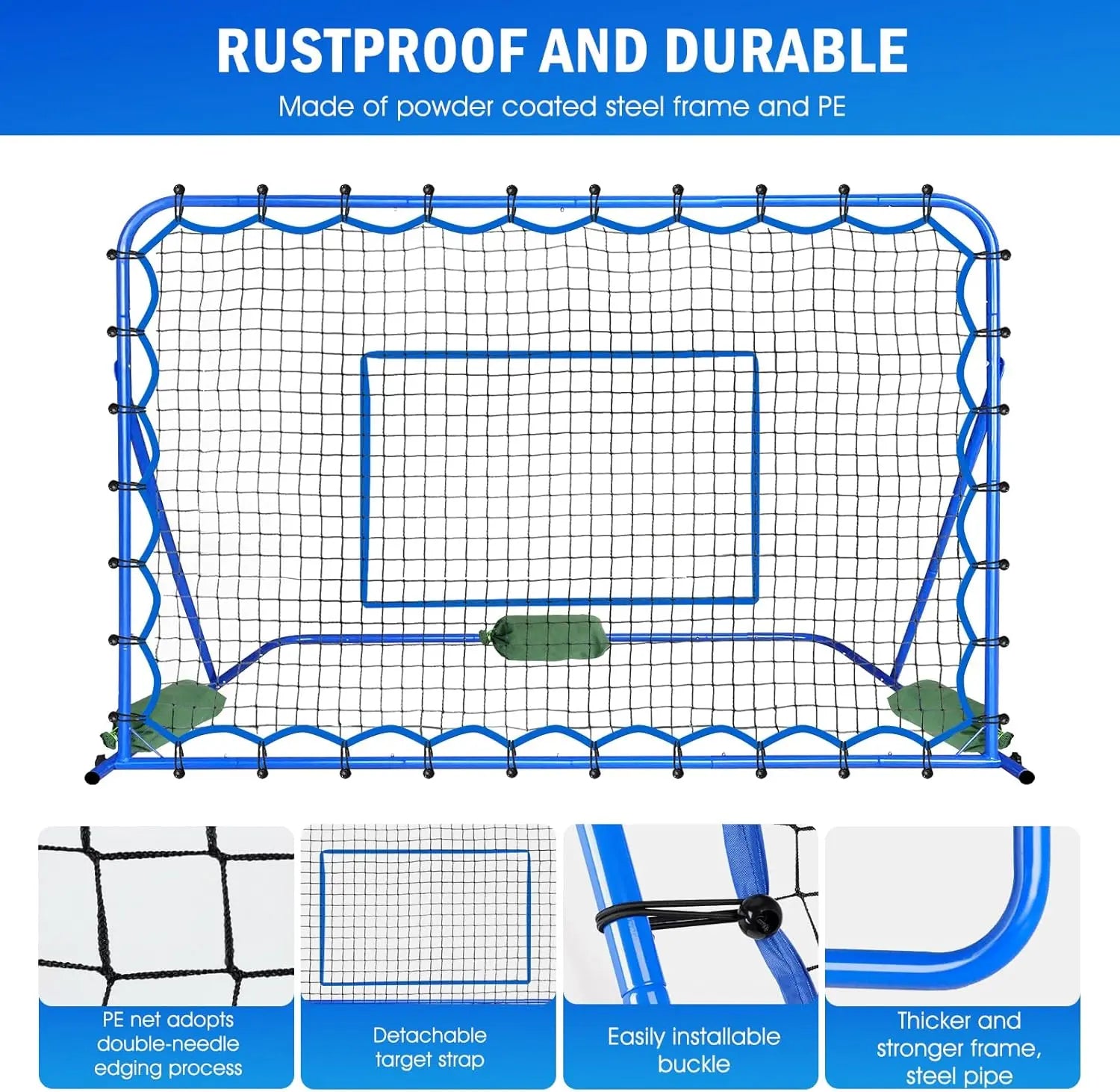 Winthai Soccer Rebounder Net, Quick-Switch Angle Soccer Training for Control, Passing Practice, Easy Setup Rebounder Gifts Aids & Equipment for Kids,Teens & Adults Soccer Accessories Summerwins