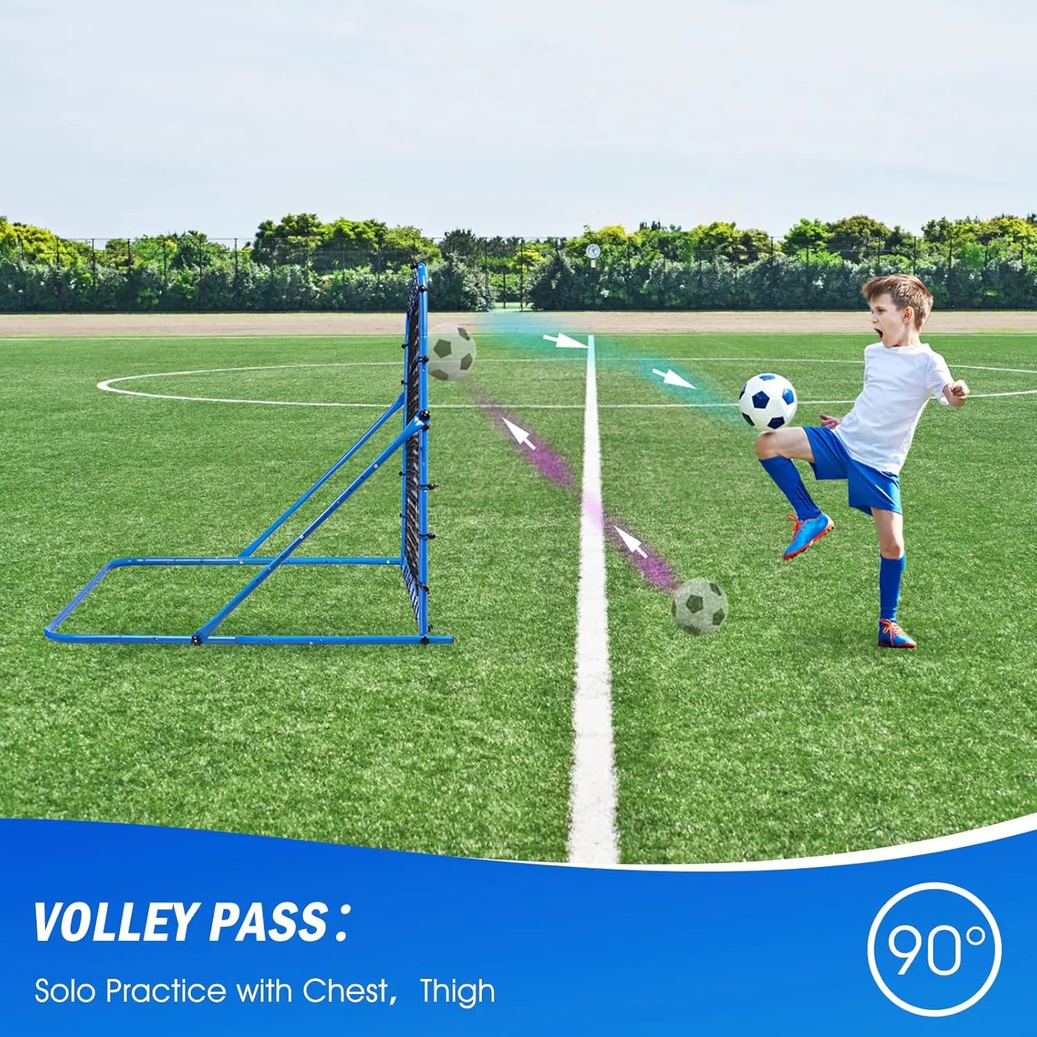 Winthai Soccer Rebounder Net, Quick-Switch Angle Soccer Training for Control, Passing Practice, Easy Setup Rebounder Gifts Aids & Equipment for Kids,Teens & Adults Soccer Accessories Summerwins