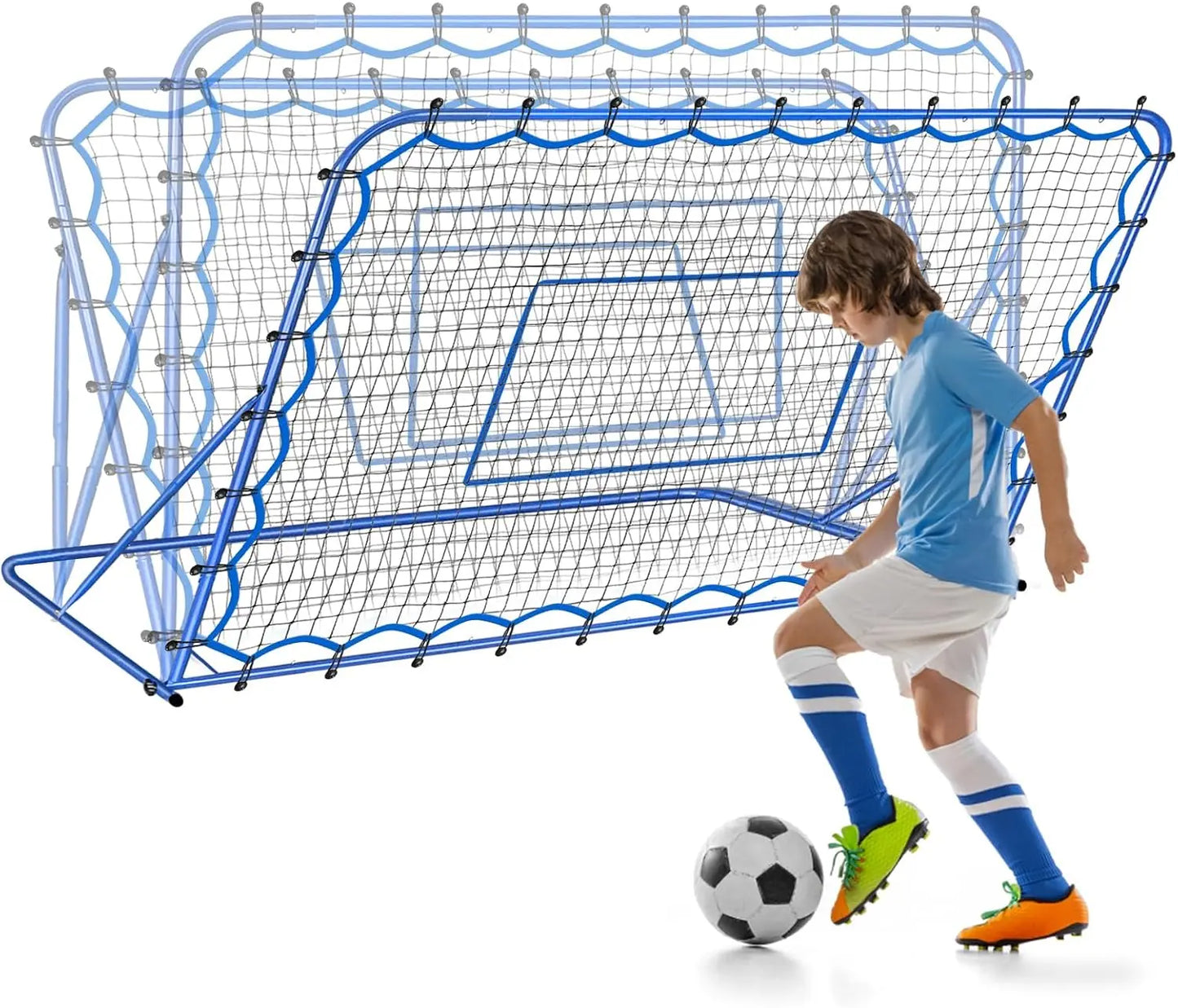 Winthai Soccer Rebounder Net, Quick-Switch Angle Soccer Training for Control, Passing Practice, Easy Setup Rebounder Gifts Aids & Equipment for Kids,Teens & Adults Soccer Accessories Summerwins