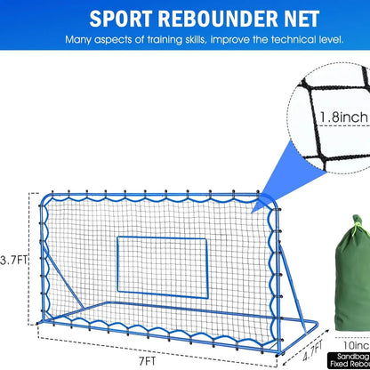 Winthai Soccer Rebounder Net, Quick-Switch Angle Soccer Training for Control, Passing Practice, Easy Setup Rebounder Gifts Aids & Equipment for Kids,Teens & Adults Soccer Accessories Summerwins